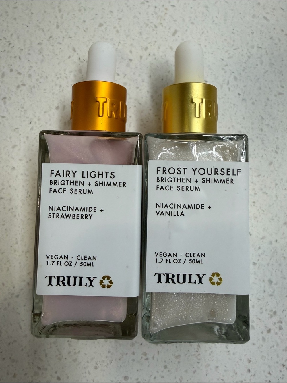 Truly Beauty Brighten+Shimmer Fairy Lights & Frost Yourself Face Serums 1.7floz